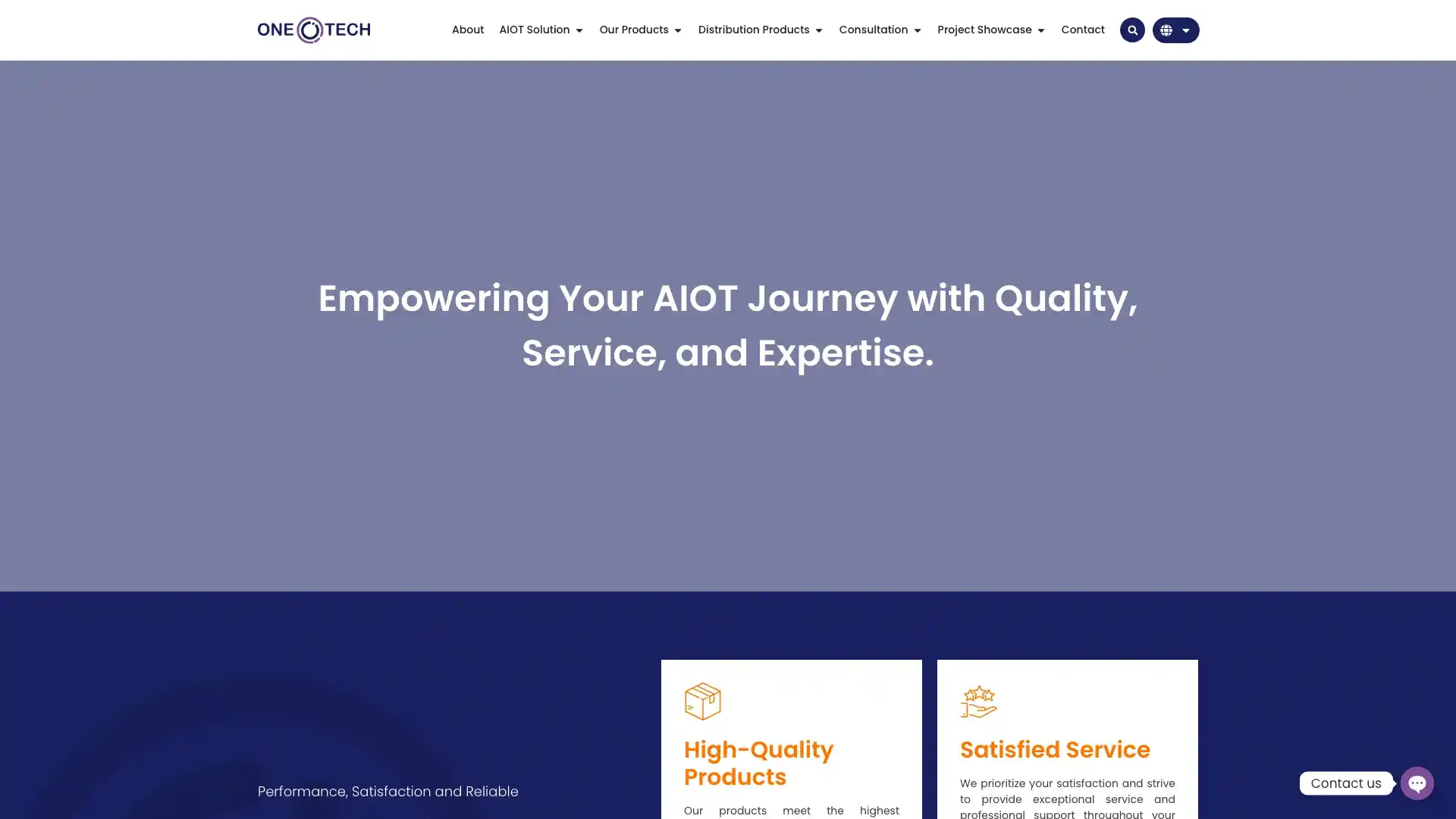 One Tech portfolio screenshot